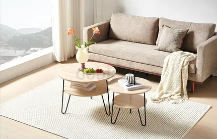 Stylish Round Coffee Tables Set