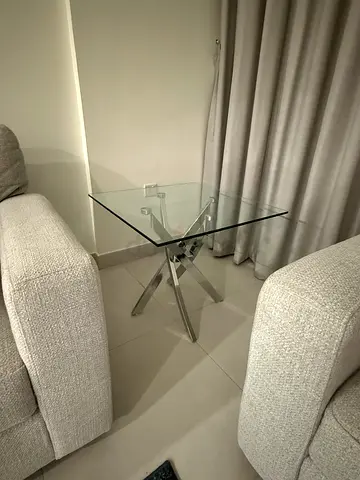 glass side table