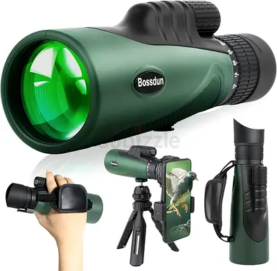 Bossdun 12x50 Monocular Spotting Scope with Tripod  Phone Mount