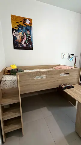 Selling- Single Loft Bed with Stairs and Pullout Table