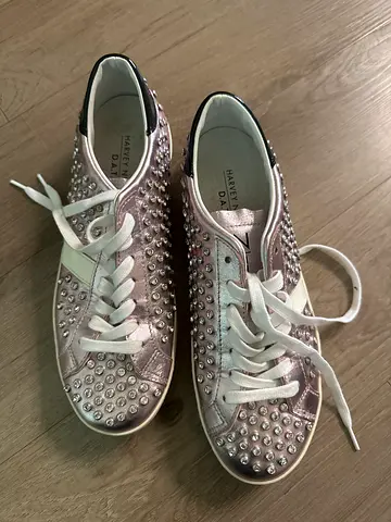 Harvey Nichols studded metallic womens sneakers shoe - lightly used