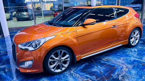 Hyundai Veloster Turbo 2016 - GCC Specsهيونداي فولستر 2016 خليجي بحالة وكالة رقم واحد