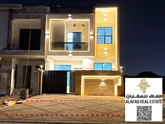 Luxury villa for sale in Al Yasmeen with 4 master bedrooms, 6 bathrooms, spacious rooftop, high-end