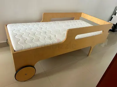Rafa Kids/toddler wooden car style kids bed with Mattress