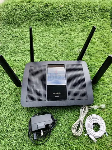 Linksys 4-Antenna WiFi Router with Adapter  Ethernet Cable