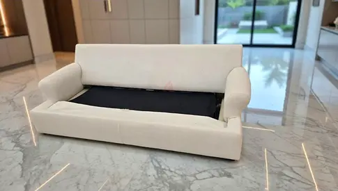 Crategbarrel Two Seater sofa Bed Beige Good condition
