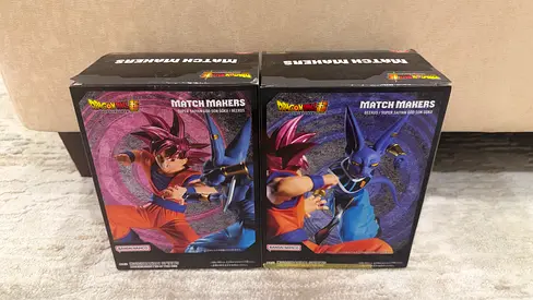 Pair of Match Makers Dragon Ball Figures — Goku  Beerus (Boxed)