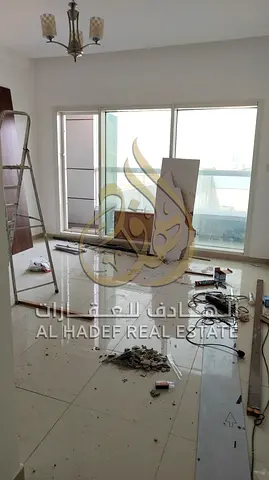 Spacious 2BR apartment in Al Khan, all master rooms, balcony with open view, storage room, large layout, prime location. AED 60K yearly.