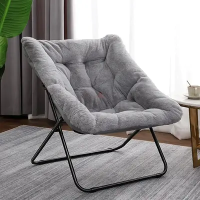 Saucer Chair,Moon Chair,Saucer Chairs for Adults Kids Teens,Dorm Chair with Metal Frame,Cozy Chair,C