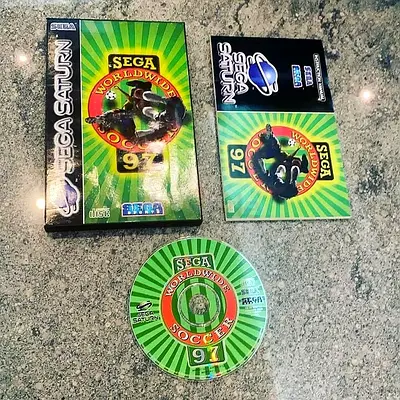 Sega Worldwide Soccer 97, Sega Saturn Game, PAL, Boxed + Manual