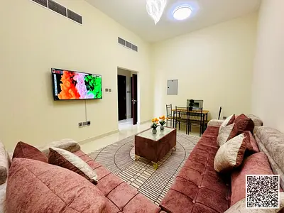 للإيجار الشهري غرفتين  وصالة فاخرة مفروشه بفرش فاخر ومرتب _ بعجمان  _ النعيميه 2   _  شامل جميع الفواتير والانترنت _ مفروش بالكامل بأثاث أنيق