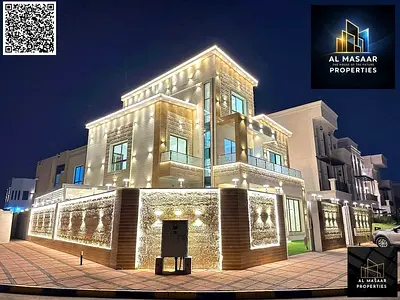 فيلا فاخرة زواية 6 غرف ماستر و رووف و حديقة كبيرة سكنى تجارى موقع ممتاز جدا خلف مول القبائل وشارع محمد بن زايد مباشرة