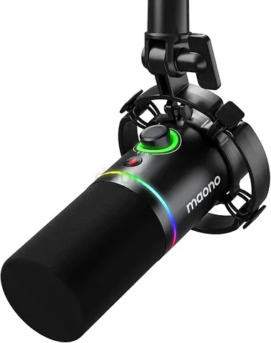 MAONO PD200X USB/XLR Dynamic Microphone, RGB Podcast Mic with Software, Ultra-wide