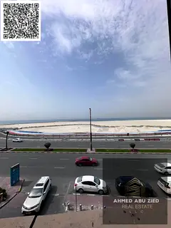 Two bedrooms and a living room with a sea view on Ajman Corniche, near the Ship Roundabout, for AED