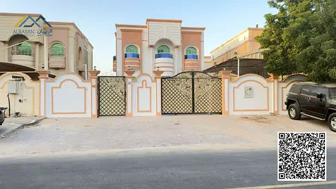 Villa for sale in the heart of Ajman, Al Rawda 3 area. A stunning, fully furnished villa with five master bedrooms offering luxurious living at a new
