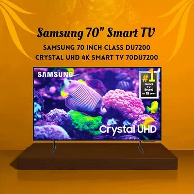 Samsung 70 Inch TV | Class DU7200 Crystal UHD 4K Smart TV | 70DU7200