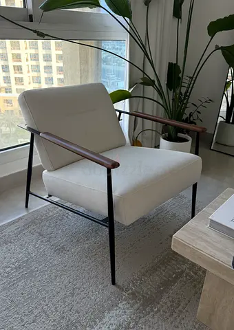 Modern White Armchair Brussels (Home+Soul)