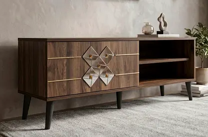 Modern Wooden Sideboard with Unique Design-257
