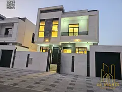 Modern villa in Ajman | Al Bahia area | 5 bedrooms, majlis, and 2 living rooms, including central ai