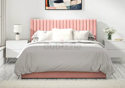 Pink Velvet Brand new king size bed  frame storage bed good Quality king strong