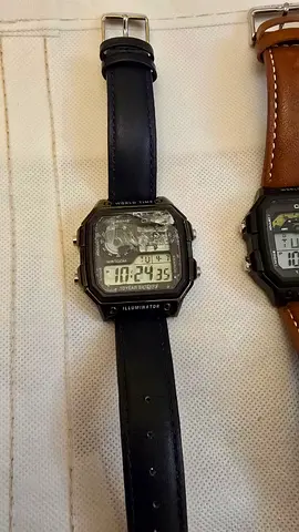 Casio AE1200WH watch with Blue Leather Strap for Sale