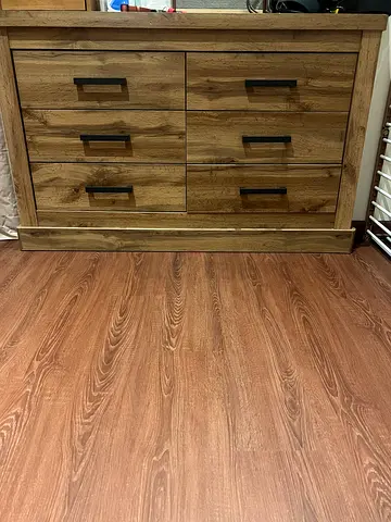 6-drawer wooden dresser + side tables x 2 combo set ( good condition)