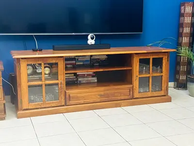 Pure wood TV table