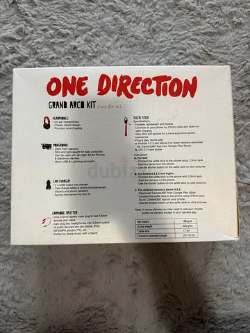 One Direction Grand Arco Kit (Headphones, Powerbank, Car charger, Selfie Stick)