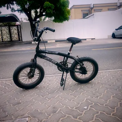 Black compact 16-inch kids bike — used, good condition