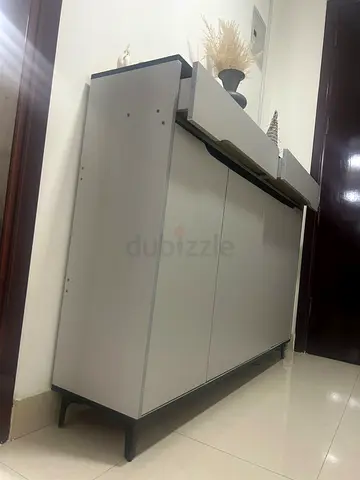 Grey Slim Entryway Cabinet (Console / Shoe Storage) 48 pieces