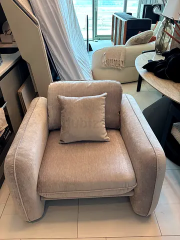 Comfortable Modern Armchair with Cushions
