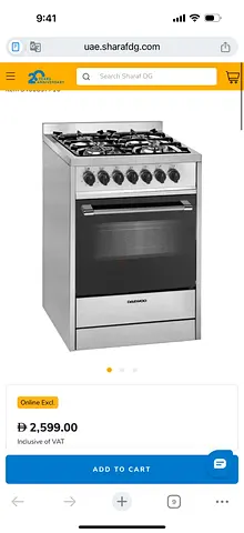 Gas cooker with electric oven