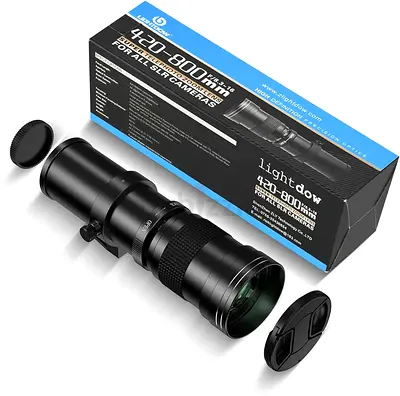 My 420-800mm telephoto zoom lens for DSLR (Lightdow) - used
