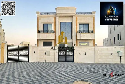 Classic villa in Al Amerah area, Ajman, including electricity, water, and air conditioning. Freehold ownership for all nationalities.