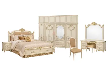 My Egyptian-style beige full bed room