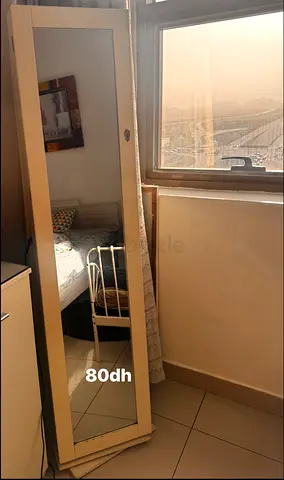 Full-Length Mirror with Hidden Jewelry Storage