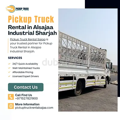 Pickup Truck Rental in Alsajaa Industrial Sharjah