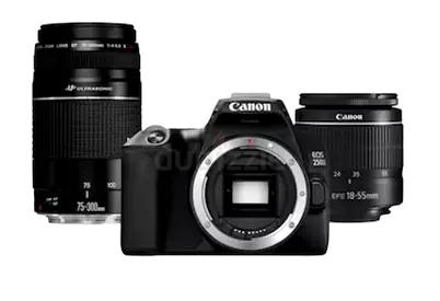 Canon EOS 250D DSLR Kit – Body + EF-S 18-55mm  EF 75-300mm Lenses