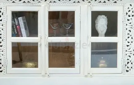 Modern Glass-Front Cabinet