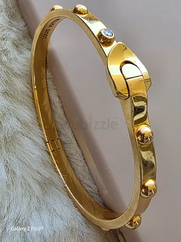 Louis Vuitton Clous 18k Gold and Diamond Bangle