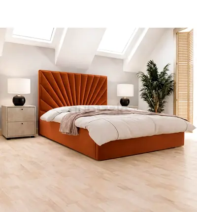 Velvet koshan Brand new Queen size bed good Quality Queen bed with mattress double bed storage