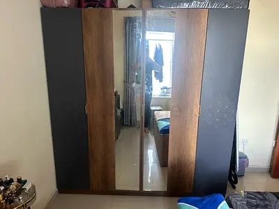 My 4-door wardrobe with central mirror - new and good condition