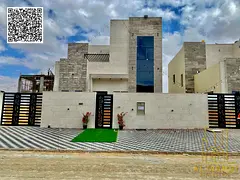 Villa for sale in Ajman, Al Helio area. 4 master bedrooms, majlis, living room, and maid's room.