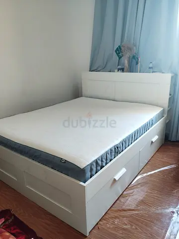 Ikea queen size bed with mattress