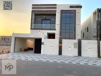 Villa for sale near the mosque, all fees included. One of the most luxurious villas in Ajman. Super deluxe construction and finishing, very spacious l