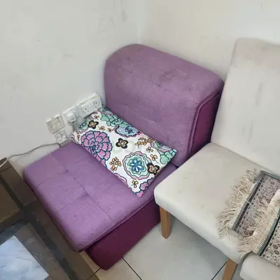 Sofa set purple a little use just need to clean