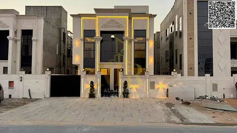 Luxury villa for sale in Al Helio 2 - Elegant design featuring 5 spacious bedrooms and ultra-luxurious finishes in a strategic location in Ajman 🏡✨