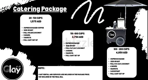 Coffee Cart rental and Catering