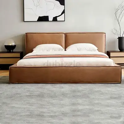 Split headboard brown super king hydraulic bed