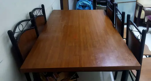 Dining table and 6 chairs